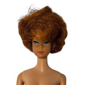 Vtg 1962 Midge Barbie Doll By Mattel Bubble Cut Titian Red Hair Blue Eyes Japan
